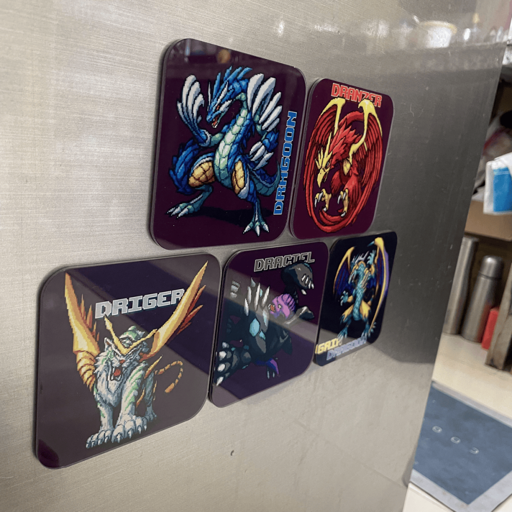 Empty Bit Beast Sticker Bladebreakers Pixel Art Magnetic Stickers | SpiralForge